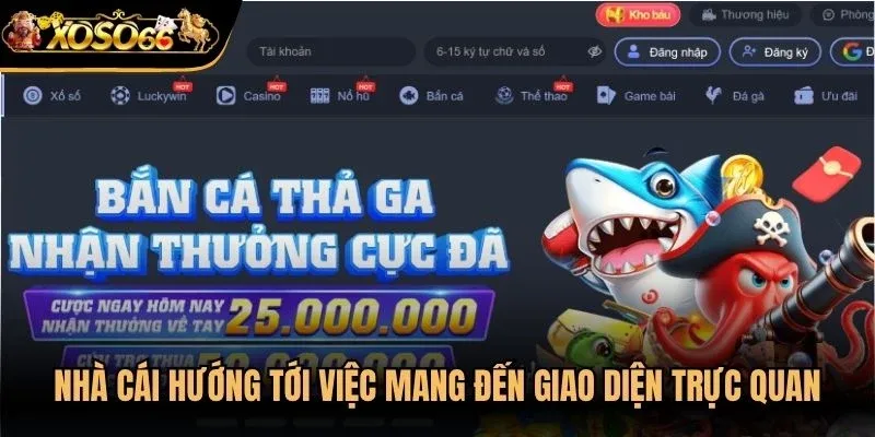 Nhà cái Xoso66 hướng tới việc mang đến giao diện trực quan